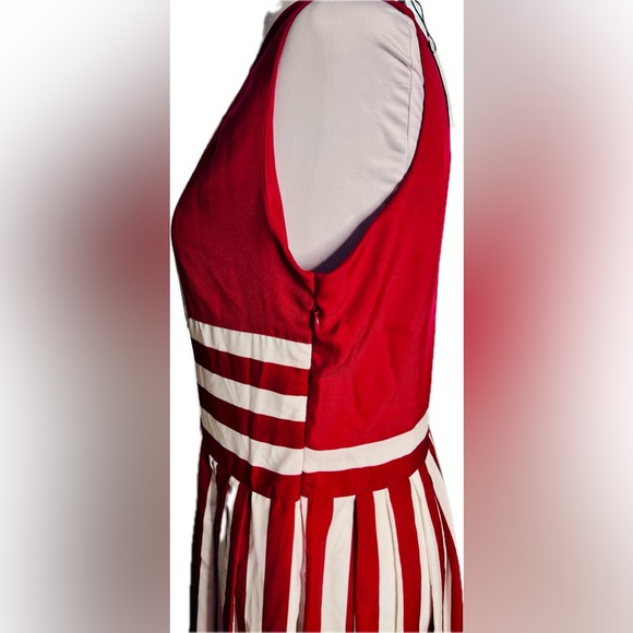Plains & Prints Maxi Dress in Red/White Stripes Sleeveless Sz 6, NWT - Picture 6 of 8